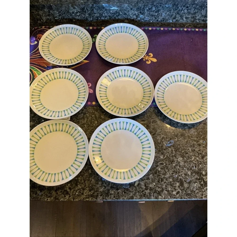 VTG (7) Contempri Jackson Int. Paul McCobb Bread Plates 7.25